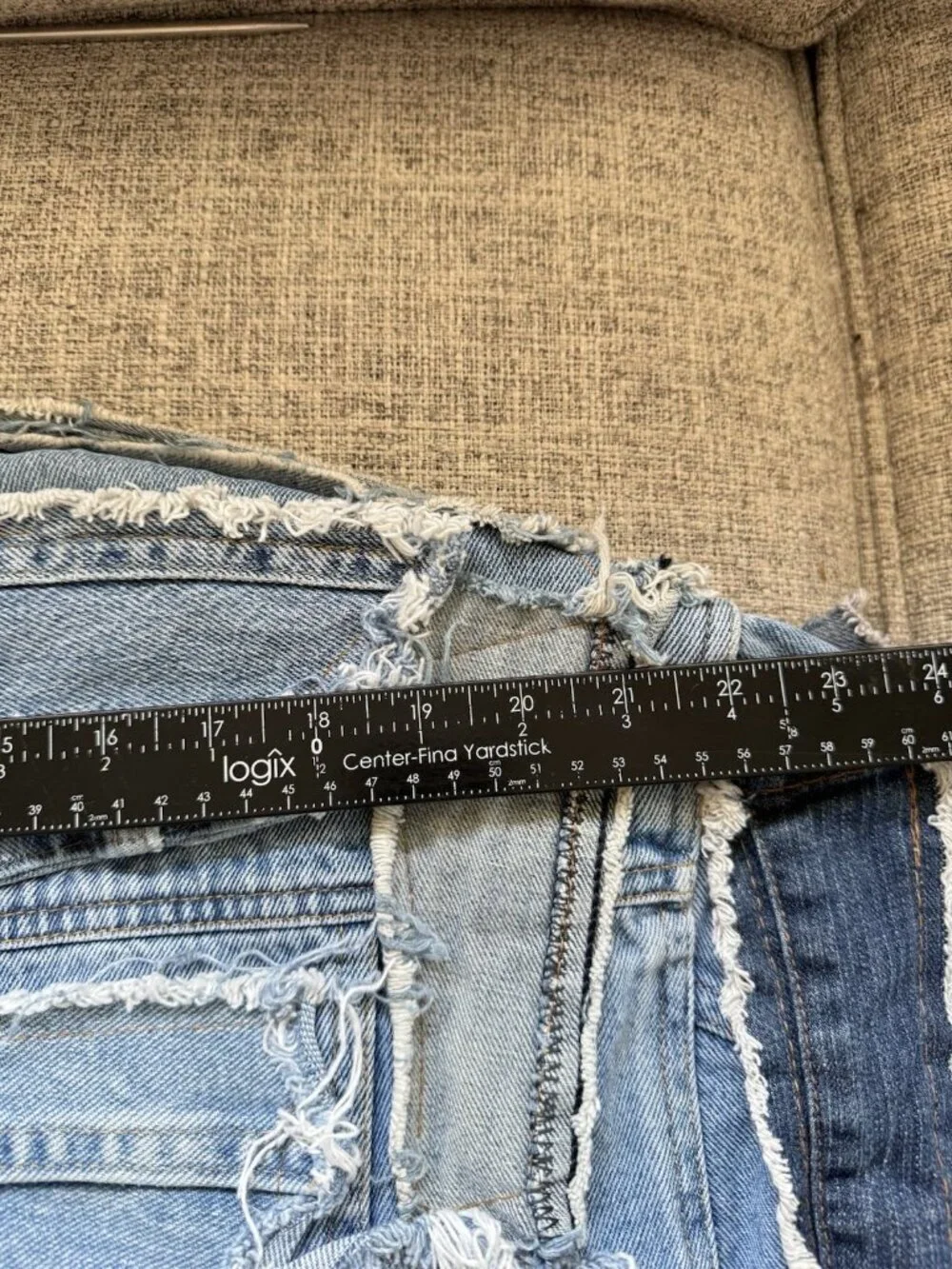 Vtg Reworked Denim Jacket Unique Upcycled Streetwear Jean Blue 90s y2k Sz M/L